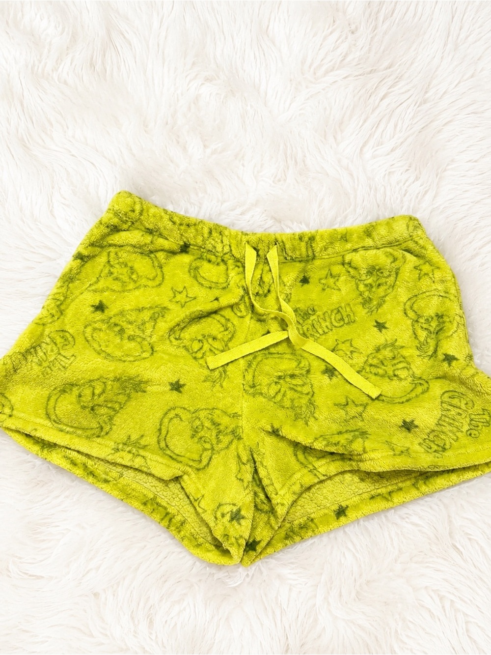 The Grinch Plush Fleece Lounge Sleep Shorts – XL